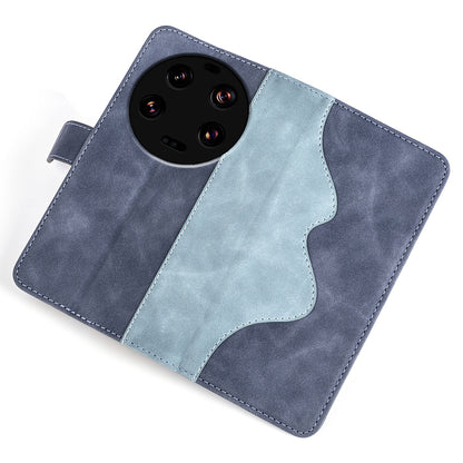 For Xiaomi 13 Ultra Dual-color Splicing PU Leather Wallet Phone Cover Protective Case with Stand Function