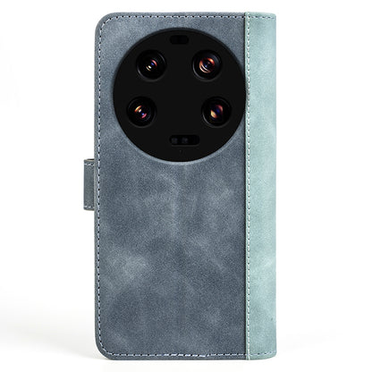 For Xiaomi 13 Ultra Dual-color Splicing PU Leather Wallet Phone Cover Protective Case with Stand Function