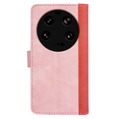 For Xiaomi 13 Ultra Dual-color Splicing PU Leather Wallet Phone Cover Protective Case with Stand Function