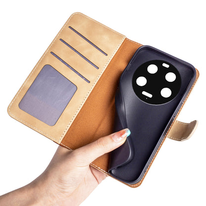 For Xiaomi 13 Ultra Dual-color Splicing PU Leather Wallet Phone Cover Protective Case with Stand Function