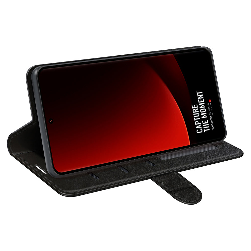 For Xiaomi 13 Ultra Folio Flip PU Leather Phone Cover Crazy Horse Texture Wallet Stand Case