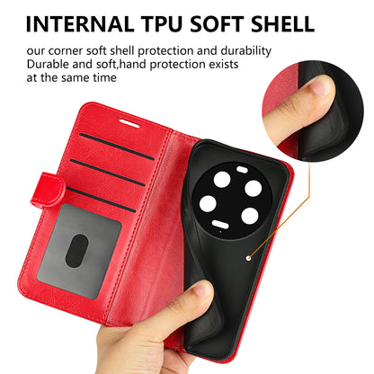 For Xiaomi 13 Ultra Folio Flip PU Leather Phone Cover Crazy Horse Texture Wallet Stand Case