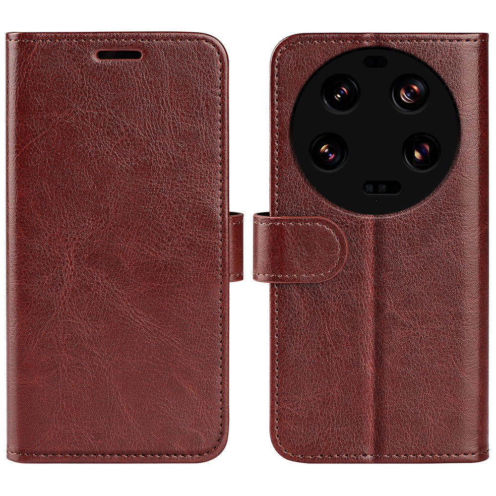 For Xiaomi 13 Ultra Folio Flip PU Leather Phone Cover Crazy Horse Texture Wallet Stand Case