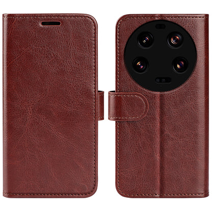 For Xiaomi 13 Ultra Folio Flip PU Leather Phone Cover Crazy Horse Texture Wallet Stand Case