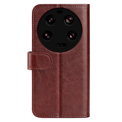 For Xiaomi 13 Ultra Folio Flip PU Leather Phone Cover Crazy Horse Texture Wallet Stand Case