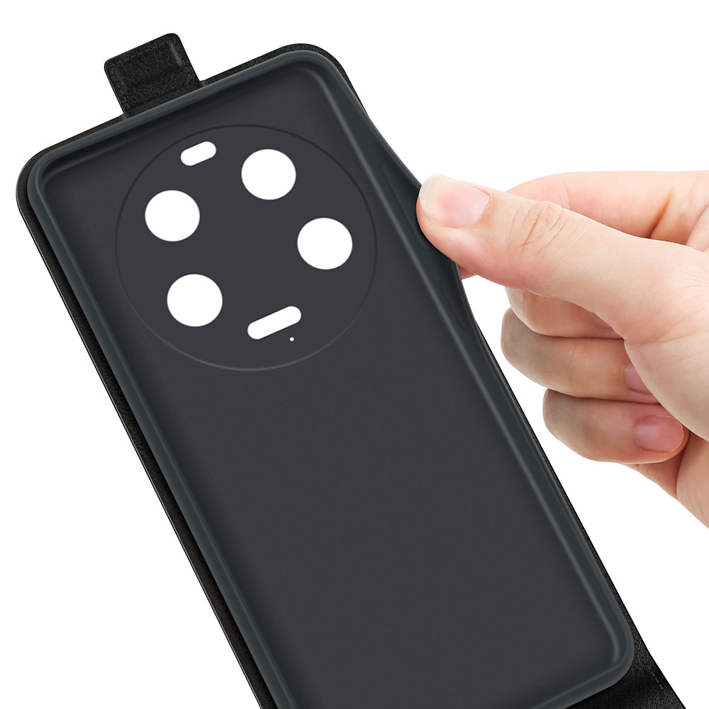 Card Holder Leather Phone Case for Xiaomi 13 Ultra Crazy Horse Texture Vertical Flip Phone Cover