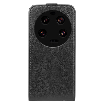 Card Holder Leather Phone Case for Xiaomi 13 Ultra Crazy Horse Texture Vertical Flip Phone Cover