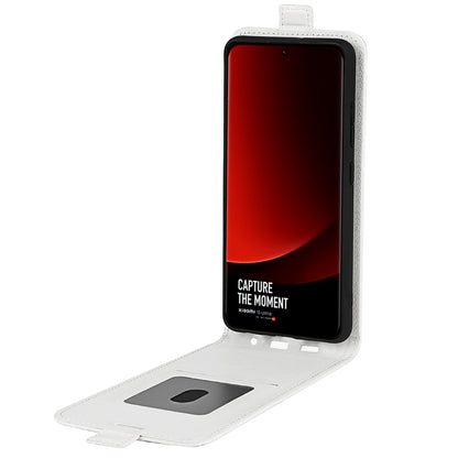 Card Holder Leather Phone Case for Xiaomi 13 Ultra Crazy Horse Texture Vertical Flip Phone Cover