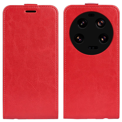 Card Holder Leather Phone Case for Xiaomi 13 Ultra Crazy Horse Texture Vertical Flip Phone Cover