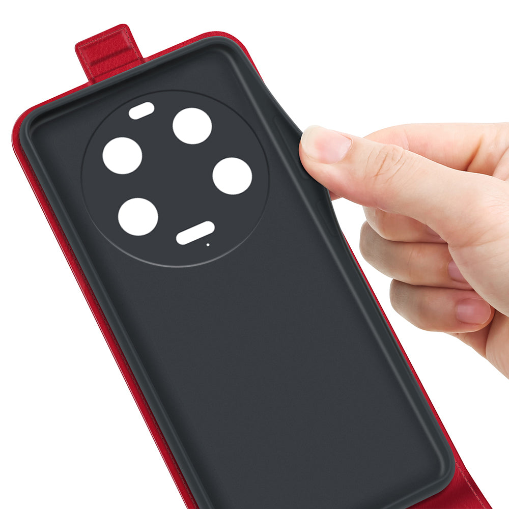 Card Holder Leather Phone Case for Xiaomi 13 Ultra Crazy Horse Texture Vertical Flip Phone Cover