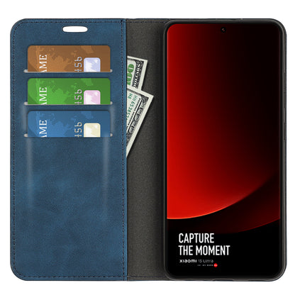 For Xiaomi 13 Ultra Shockproof PU Leather Wallet Flip Case Skin-touch Stand Cellphone Cover