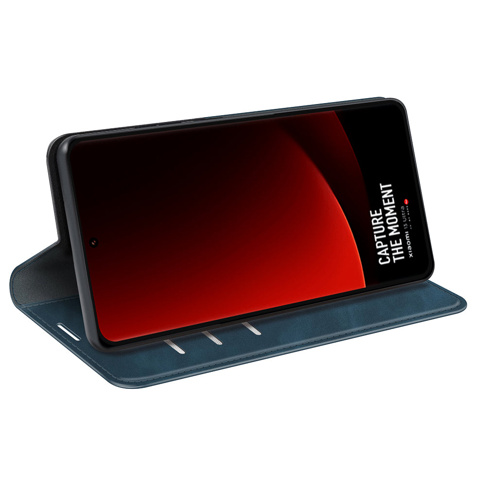 For Xiaomi 13 Ultra Shockproof PU Leather Wallet Flip Case Skin-touch Stand Cellphone Cover