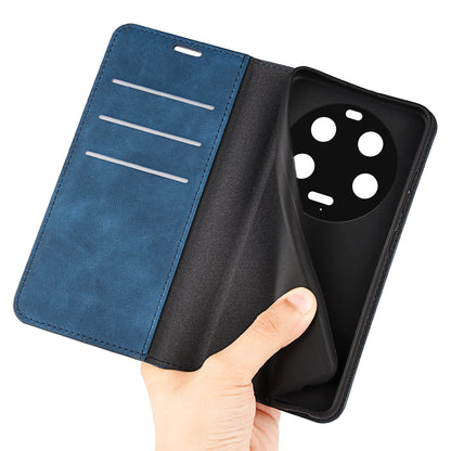 For Xiaomi 13 Ultra Shockproof PU Leather Wallet Flip Case Skin-touch Stand Cellphone Cover