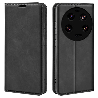 For Xiaomi 13 Ultra Shockproof PU Leather Wallet Flip Case Skin-touch Stand Cellphone Cover