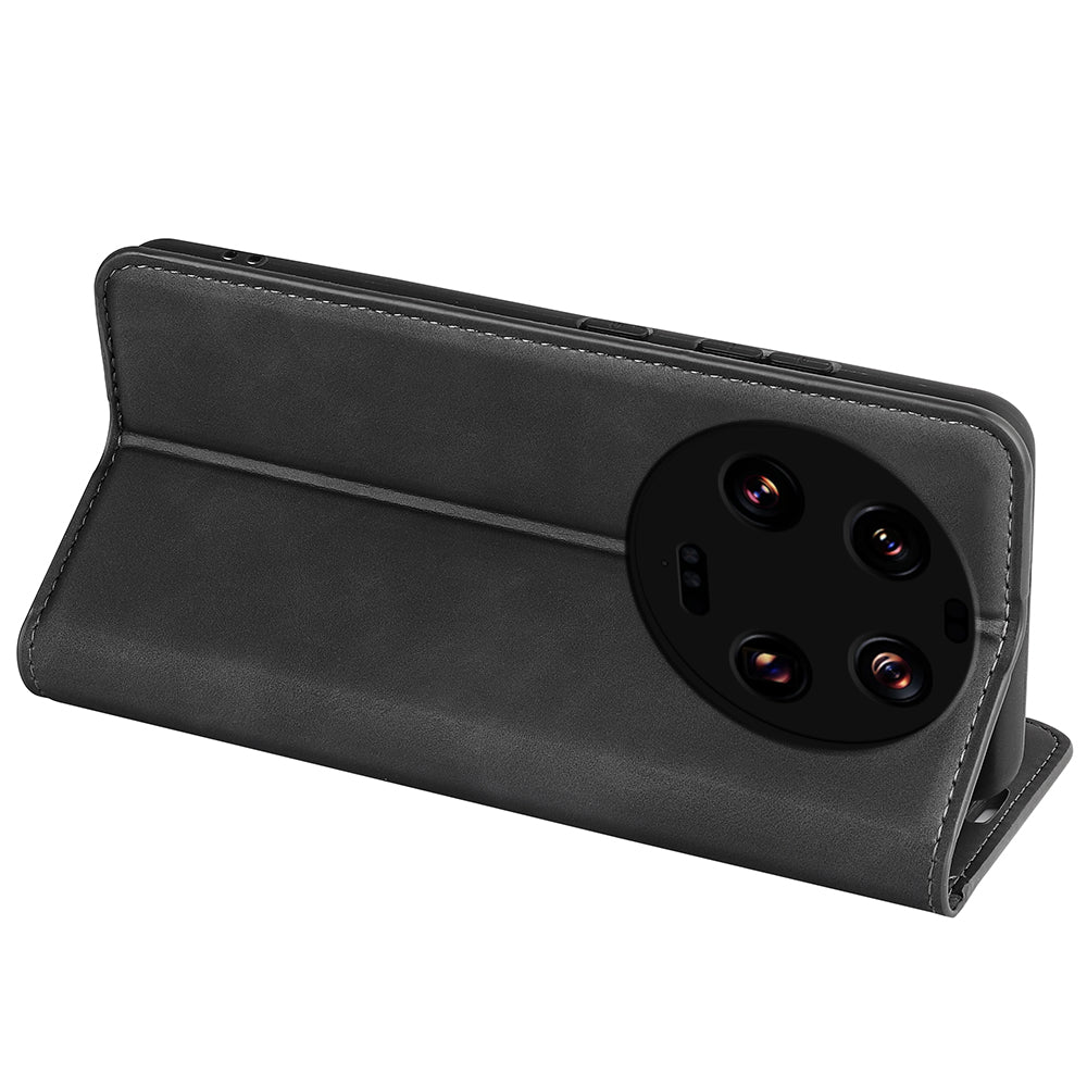 For Xiaomi 13 Ultra Shockproof PU Leather Wallet Flip Case Skin-touch Stand Cellphone Cover