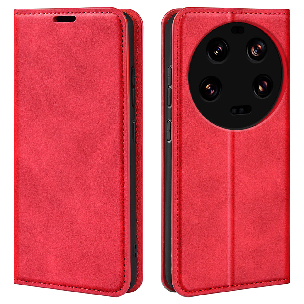 For Xiaomi 13 Ultra Shockproof PU Leather Wallet Flip Case Skin-touch Stand Cellphone Cover
