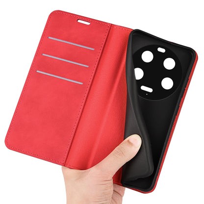 For Xiaomi 13 Ultra Shockproof PU Leather Wallet Flip Case Skin-touch Stand Cellphone Cover
