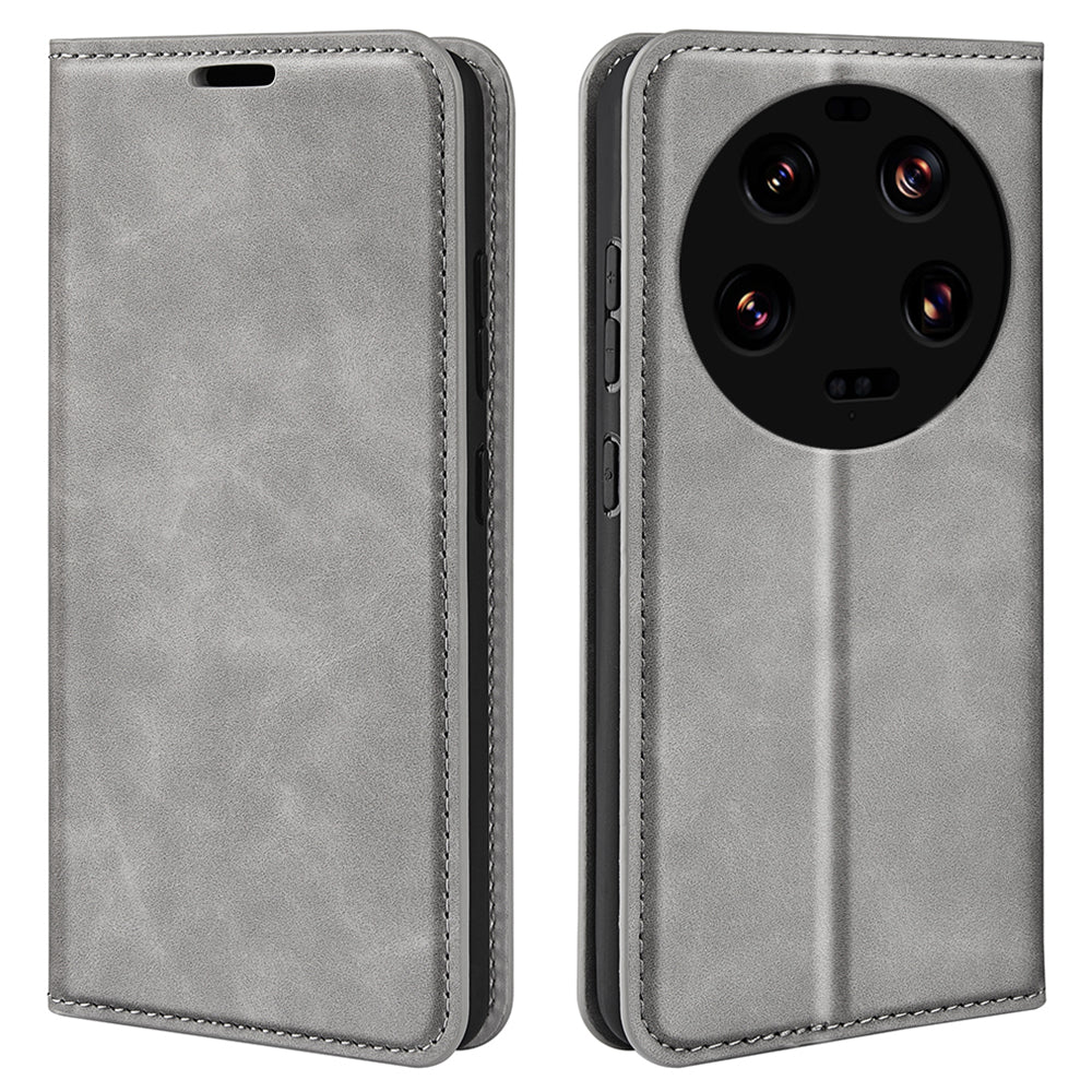 For Xiaomi 13 Ultra Shockproof PU Leather Wallet Flip Case Skin-touch Stand Cellphone Cover