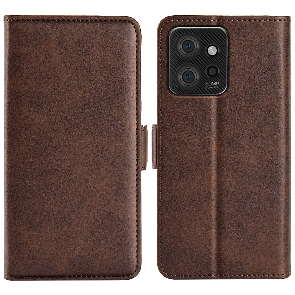 Flip Phone Cover for Motorola ThinkPhone 5G Calf Texture PU Leather Stand Folio Wallet Case