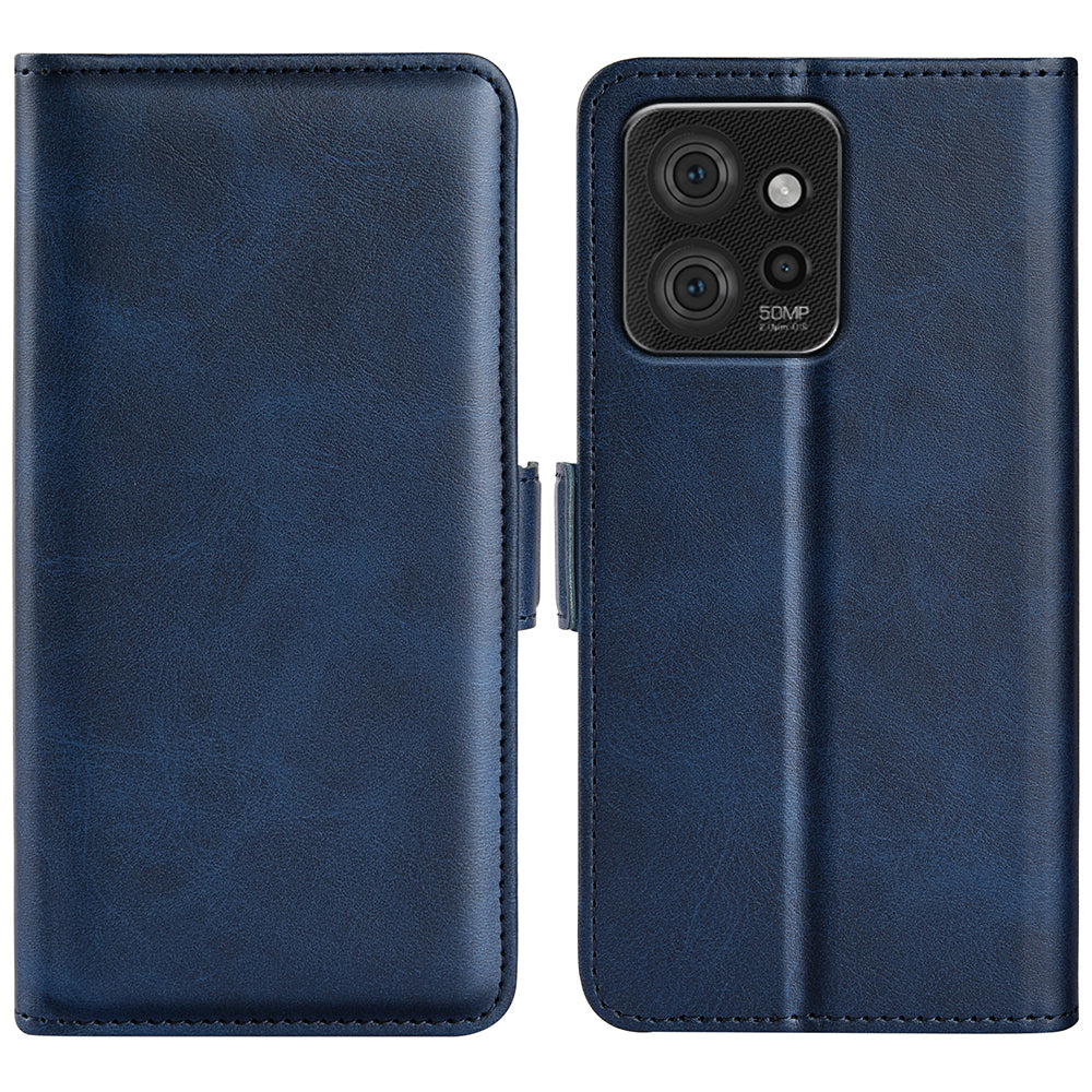 Flip Phone Cover for Motorola ThinkPhone 5G Calf Texture PU Leather Stand Folio Wallet Case