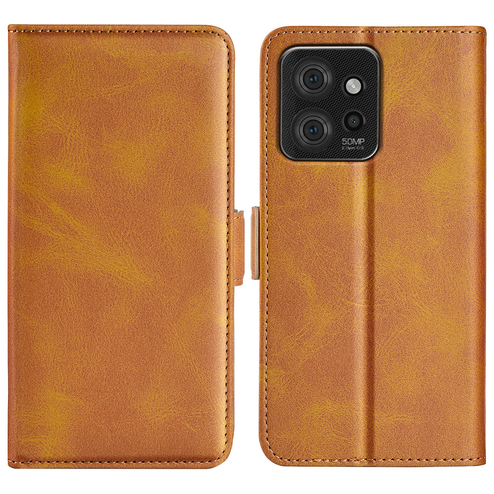 Flip Phone Cover for Motorola ThinkPhone 5G Calf Texture PU Leather Stand Folio Wallet Case