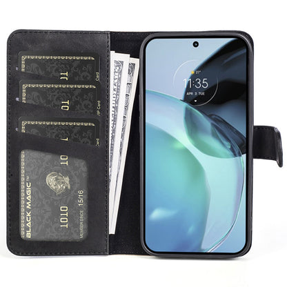 For Motorola ThinkPhone 5G Dual-color Splicing PU Leather Wallet Phone Cover Drop-proof Case