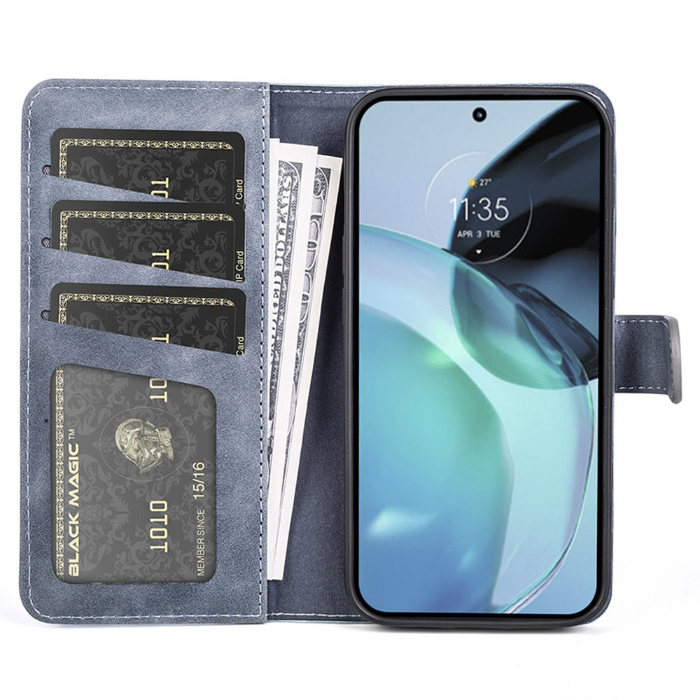 For Motorola ThinkPhone 5G Dual-color Splicing PU Leather Wallet Phone Cover Drop-proof Case