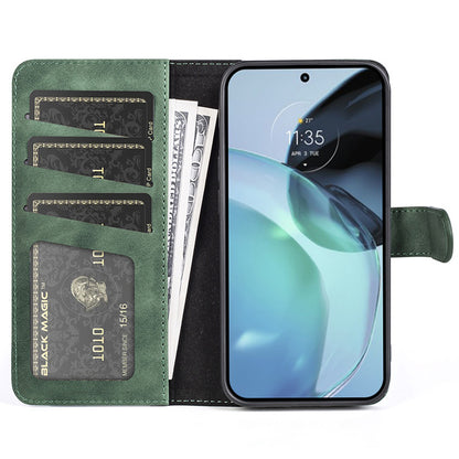 For Motorola ThinkPhone 5G Dual-color Splicing PU Leather Wallet Phone Cover Drop-proof Case