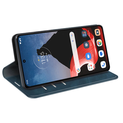 For Motorola ThinkPhone 5G PU Leather Wallet Flip Case Skin-touch Stand Cellphone Cover