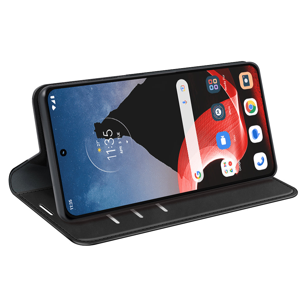 For Motorola ThinkPhone 5G PU Leather Wallet Flip Case Skin-touch Stand Cellphone Cover