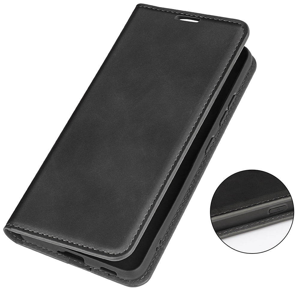 For Motorola ThinkPhone 5G PU Leather Wallet Flip Case Skin-touch Stand Cellphone Cover