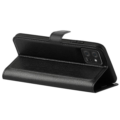 Foldable Stand Case for Motorola ThinkPhone 5G PU Leather Litchi Texture Wallet Folio Flip Phone Cover