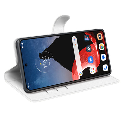 Foldable Stand Case for Motorola ThinkPhone 5G PU Leather Litchi Texture Wallet Folio Flip Phone Cover