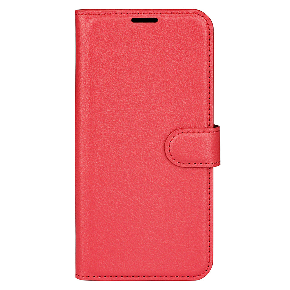 Foldable Stand Case for Motorola ThinkPhone 5G PU Leather Litchi Texture Wallet Folio Flip Phone Cover