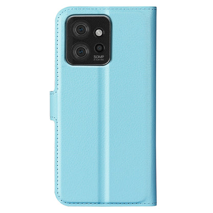 Foldable Stand Case for Motorola ThinkPhone 5G PU Leather Litchi Texture Wallet Folio Flip Phone Cover
