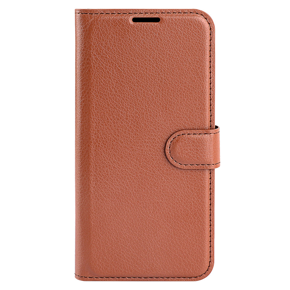 Foldable Stand Case for Motorola ThinkPhone 5G PU Leather Litchi Texture Wallet Folio Flip Phone Cover