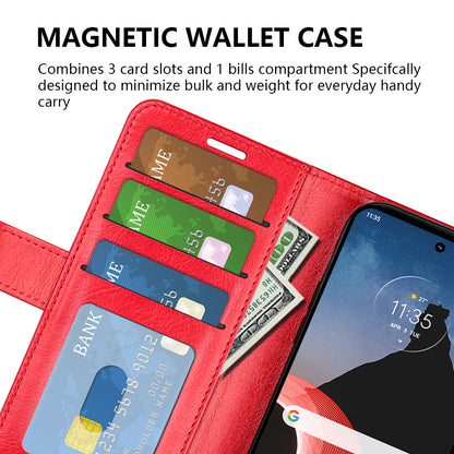 For Motorola ThinkPhone 5G Flip Phone Cover Crazy Horse Texture Case PU Leather Wallet Stand Shell