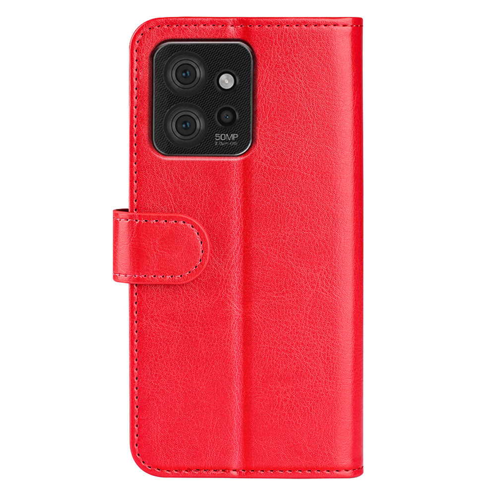 For Motorola ThinkPhone 5G Flip Phone Cover Crazy Horse Texture Case PU Leather Wallet Stand Shell