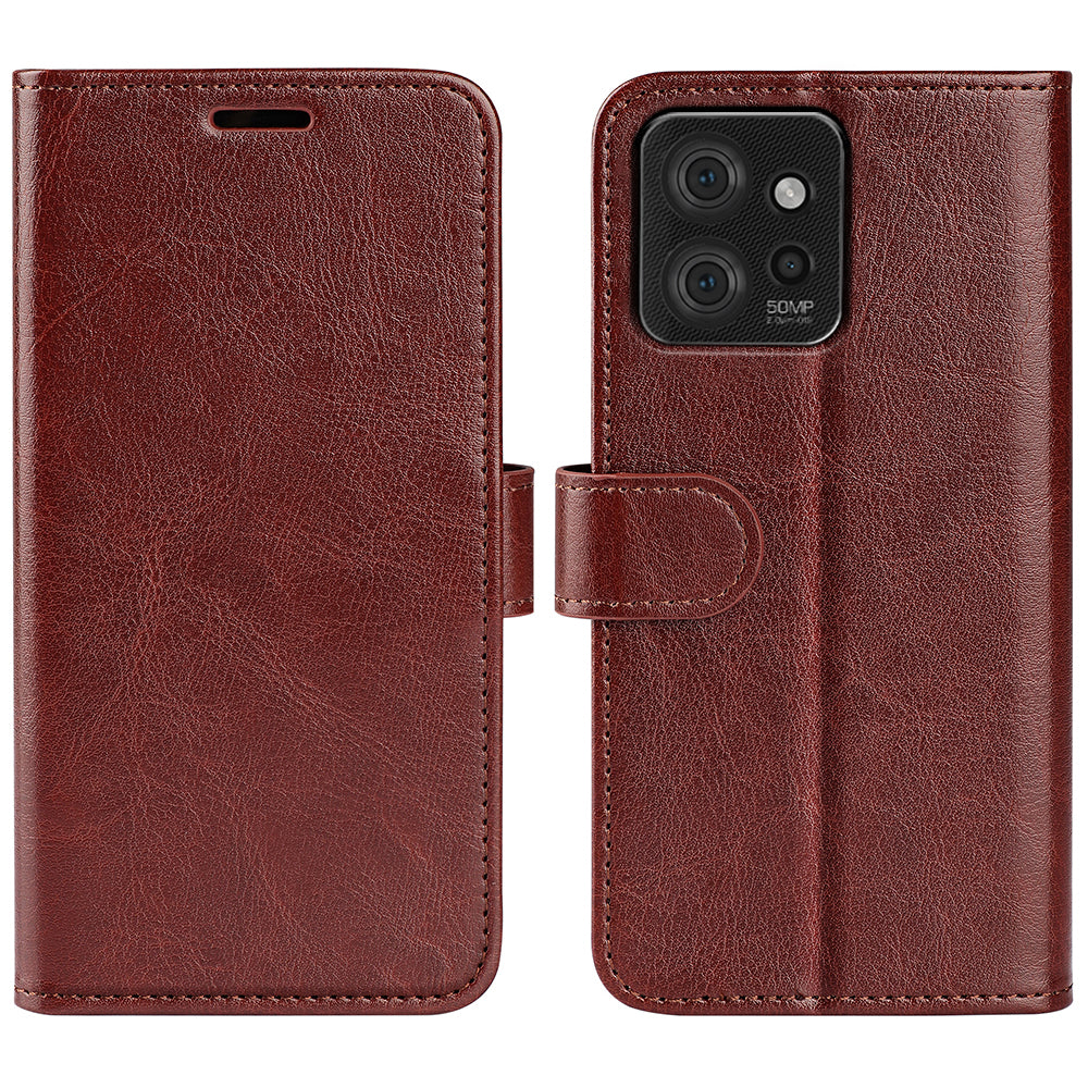 For Motorola ThinkPhone 5G Flip Phone Cover Crazy Horse Texture Case PU Leather Wallet Stand Shell