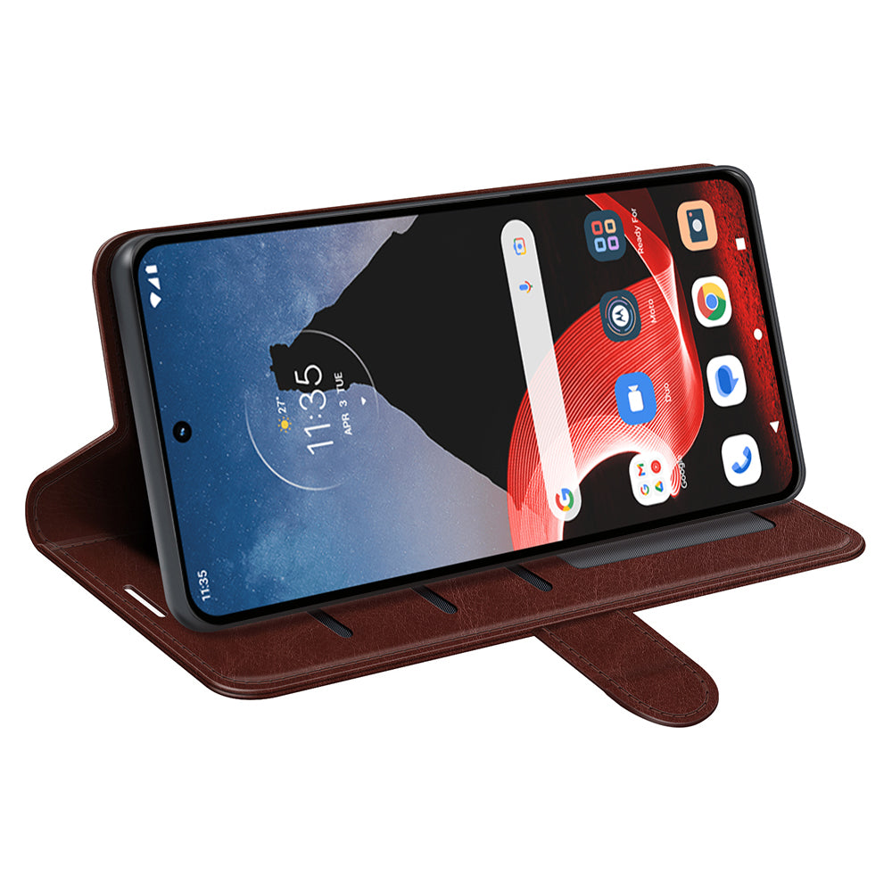 For Motorola ThinkPhone 5G Flip Phone Cover Crazy Horse Texture Case PU Leather Wallet Stand Shell