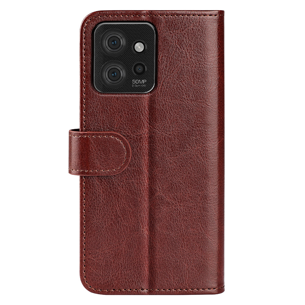 For Motorola ThinkPhone 5G Flip Phone Cover Crazy Horse Texture Case PU Leather Wallet Stand Shell