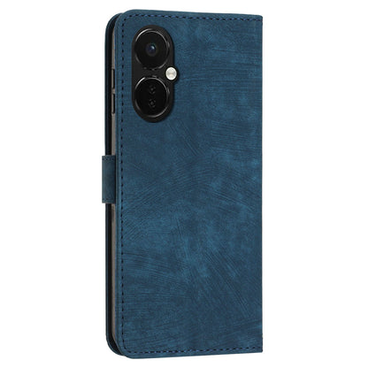For OnePlus Nord CE 3 5G / CE 3 Lite 5G / Nord N30 5G PU Leather Skin-touch Stand Imprinted Lines Wallet Phone Cover