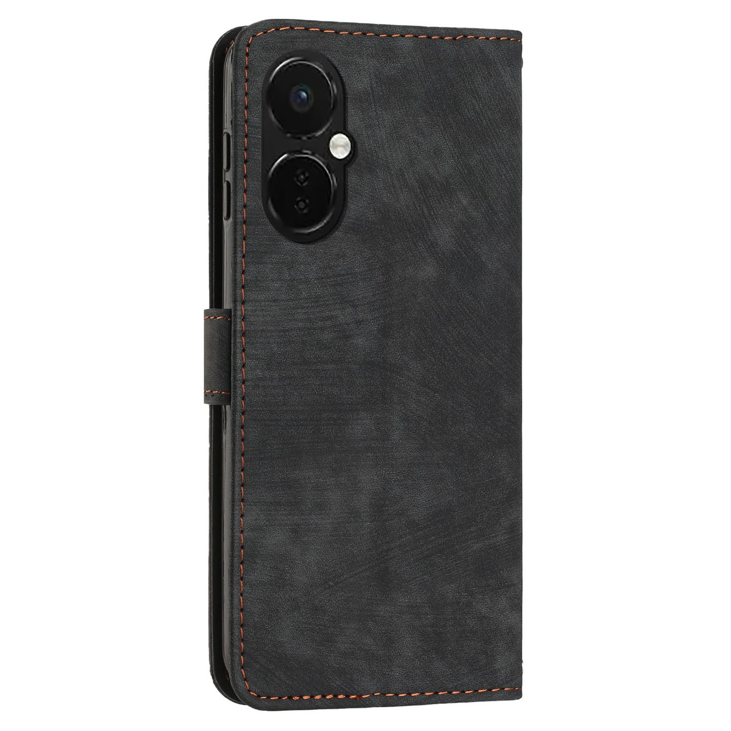 For OnePlus Nord CE 3 5G / CE 3 Lite 5G / Nord N30 5G PU Leather Skin-touch Stand Imprinted Lines Wallet Phone Cover