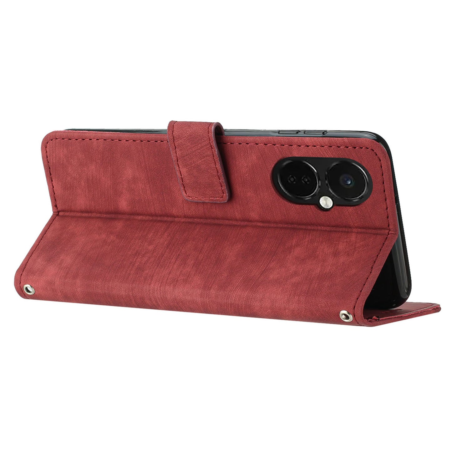 For OnePlus Nord CE 3 5G / CE 3 Lite 5G / Nord N30 5G PU Leather Skin-touch Stand Imprinted Lines Wallet Phone Cover