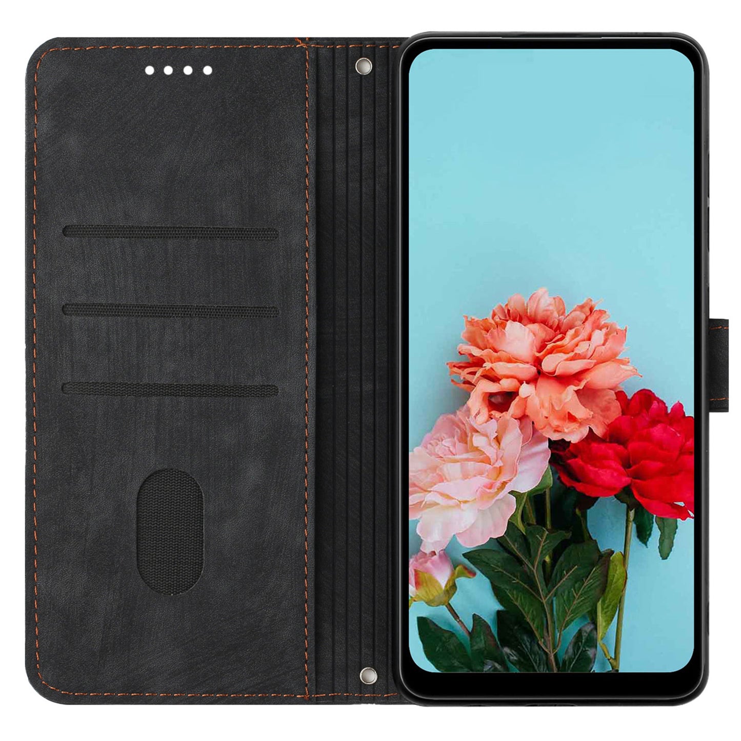 For Google Pixel 8 Pro Imprinted Lines Flip Case Skin-touch PU Leather Stand Wallet Phone Cover