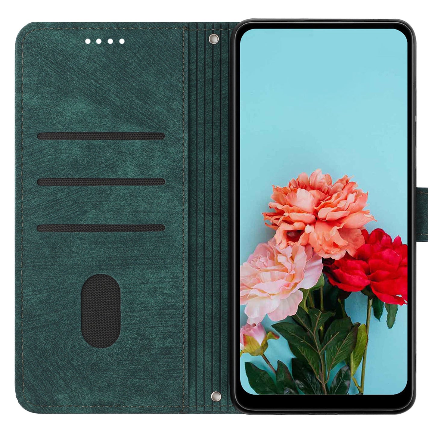 For Infinix Hot 30i Imprinted Lines Skin-touch PU Leather Flip Case Stand Wallet Phone Cover