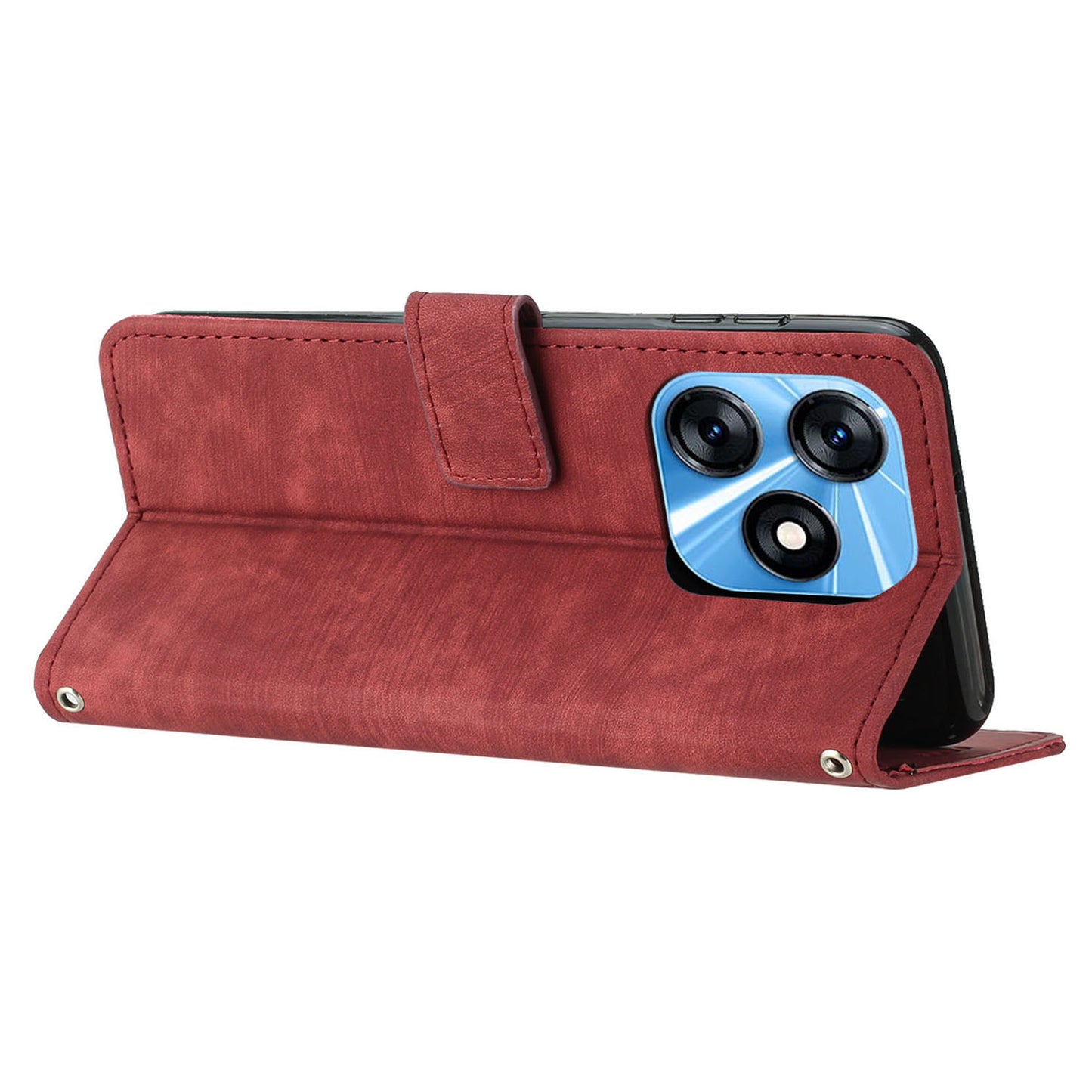 For Tecno Spark 10C 4G Imprinted Lines PU Leather Flip Case Skin-touch Stand Wallet Phone Cover