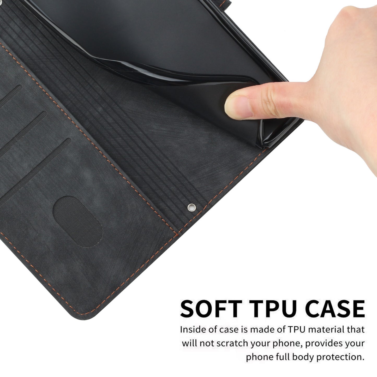 Protective Case for Tecno Spark 10 4G Skin-touch Stand Imprinted Lines PU Leather Wallet Phone Cover