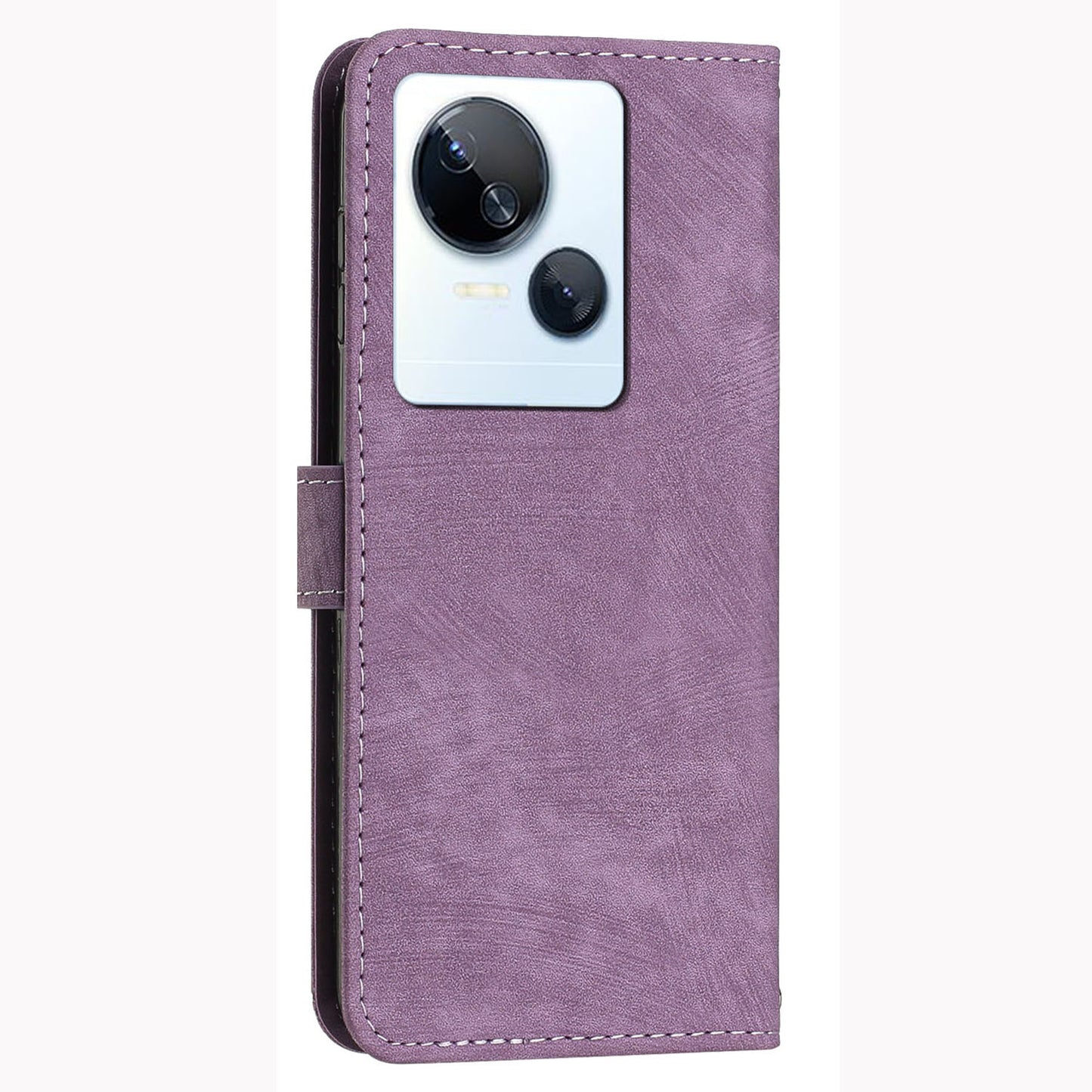 For Tecno Spark 10 5G Skin-touch Protective Case Stand Imprinted Lines PU Leather Wallet Phone Cover