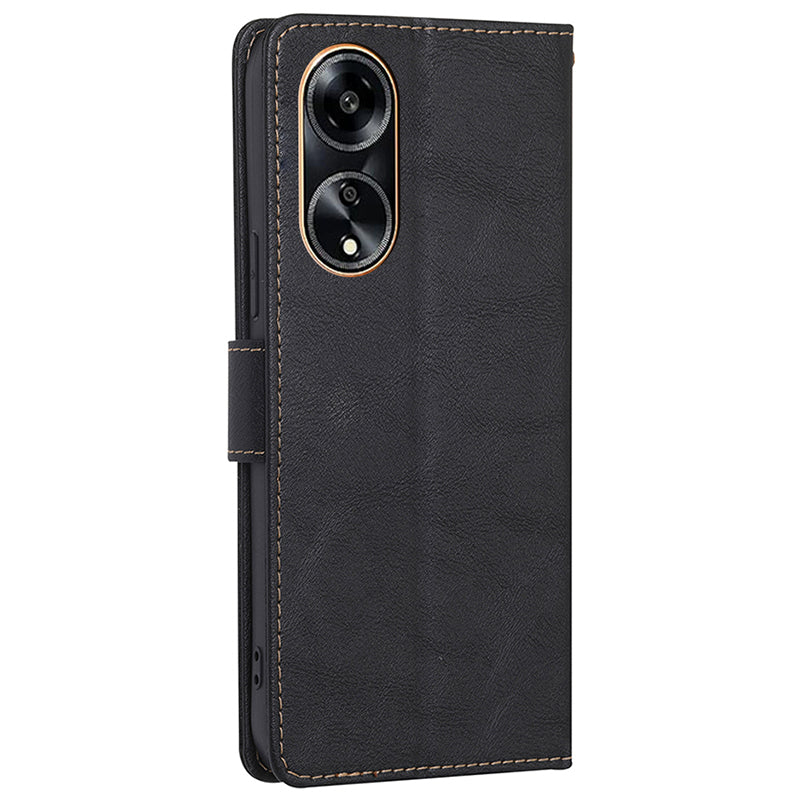 For Oppo A1 5G / A98 5G / F23 5G RFID Blocking PU Leather Case Stand Wallet Flip Protective Phone Cover